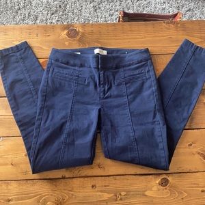 Loft Outlet Sateen Ankle Pants in Navy